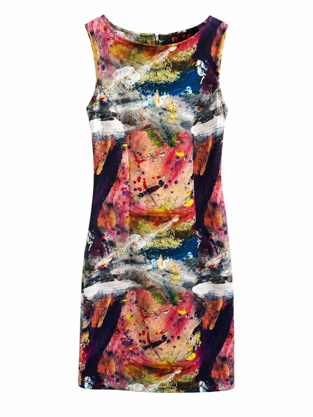 ISLE MELIS KOZAN ABSTRACT ART BUSINESS CASUAL DATE NIGHT DRESS SZ XS - Picture 2 of 6